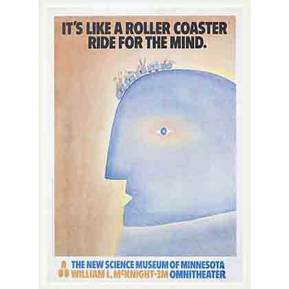 ポスター アート ミネソタミュージアムエキシビジョン 1978年（ジャン ミシェル フォロン） 額装品 ウッドベーシックフレーム