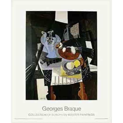 ポスター アート Bouteillet Et Mandoline 1930（ジョルジュ ブラック） 額装品 ウッドベーシックフレーム