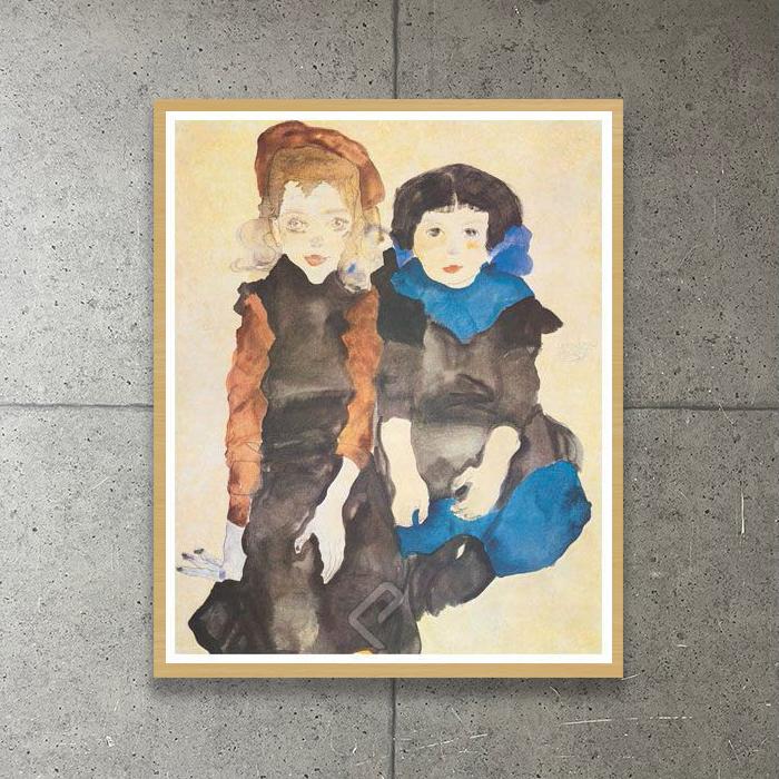 額装品/Two Girls/エゴン シーレ/アート/ポスター/インテリア 額装品