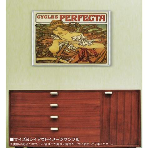 ペルフェクタ自転車（アルフォンス ミュシャ） 額装品 アルミ製