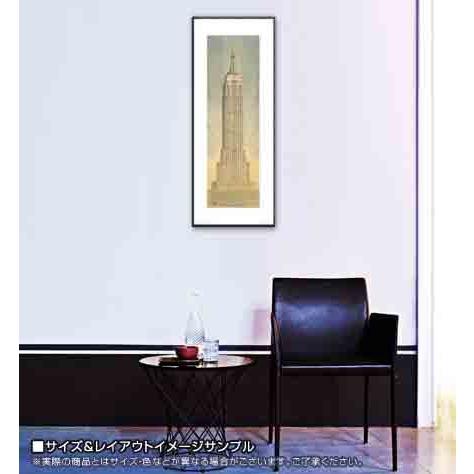 アート エンパイア・ステート・ビル（Empire State Building クレイグ ホームズ ビル 建築物） 額装品 【ピサロ】 アルミ製ハイグレードフレーム