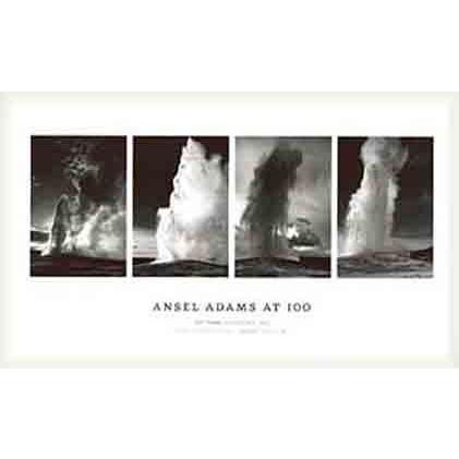 ポスター アート Old Faithful（アンセル アダムス） 額装品 ウッド 