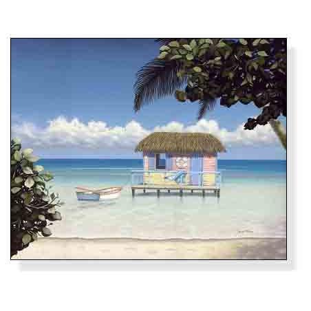 Island Hut（ダニエル ポレラ） 額装品 ウッドハイグレードフレーム_2
