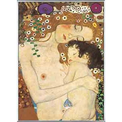 ポスター アート 母と子 (1905)（グスタフ クリムト） 額装品 アルミ製ベーシックフレーム