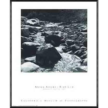 ポスター アート Mountain Stream（アンセル アダムス） 額装品 アルミ製ハイグレードフレーム