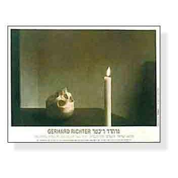 特別価格Skull with Candle ゲルハルト・リヒター アートポスター Skull with Candle（ゲルハルト リヒター） 額装品 ウッドベーシック