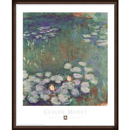 Water Lilies（クロード モネ） 額装品 ウッドハイグレードフレーム :40077t-WH:azポスター - 通販 - Yahoo