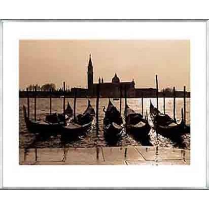 ポスター アート Gondolas Venice（フォトグラフ） 額装品 アルミ製ベーシックフレーム