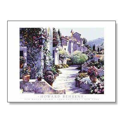 Old World Charm/ハワード バーレンズ/ポスター Old World Charm（ハワード バーレンズ） 額装品 ウッドハイグレード