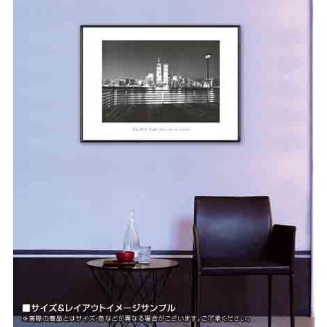 New York Skyline by Night（ラルフ ウィッカー） 額装品 アルミ製ハイグレードフレーム_1