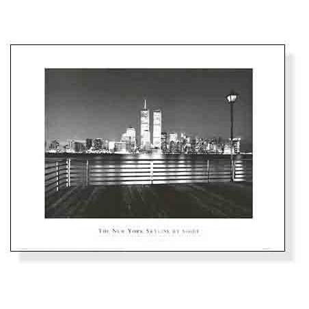 New York Skyline by Night（ラルフ ウィッカー） 額装品 アルミ製ハイグレードフレーム_2