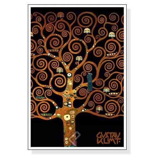 保証書付 Tree The ストクレ邸フリーズのための下絵 生命の樹 In アート ポスター Of ウッドベーシックフレーム 額装品 クリムト Life グスタフ その他インテリア雑貨 小物 フレーム色 ブラウン Morrismonument Com