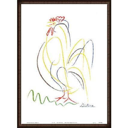 ポスター アート Rooster（パブロ ピカソ） 額装品 ウッドハイグレード 