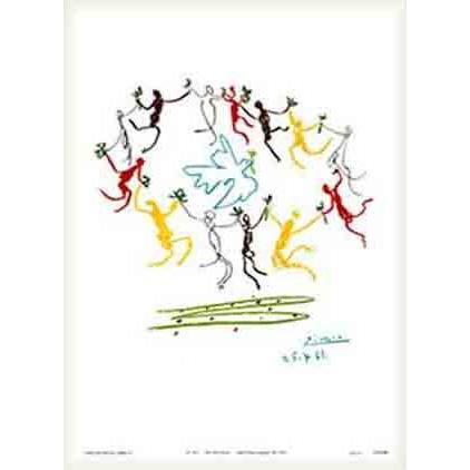 ポスター アート ダンス（パブロ ピカソ） 額装品 ウッドベーシック