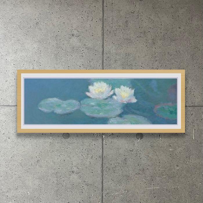額装済/Nympheas Effet du Soir (Detail)/クロード モネ/ポスター