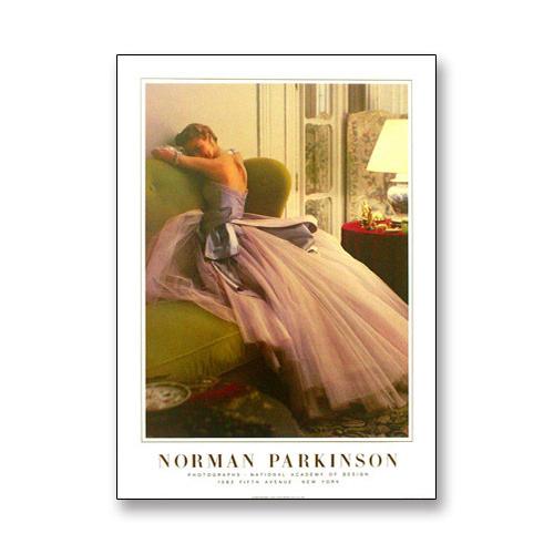Evening Dress（ノーマン パーキンソン） 額装品 ウッドベーシック