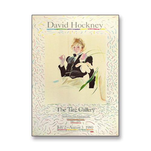 白い花と黒い目のセリア（デビット ホックニー） 額装品 アルミ製ハイ