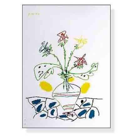 ポスター アート 花瓶の花