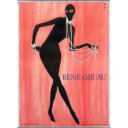 ポスター アート Musidora（ルネ グリュオ） 額装品 アルミ製 