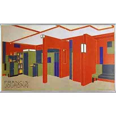ポスター アート Interieur Villa Church 1927（フランシス ジュールダン） 額装品 アルミ製ベーシックフレーム