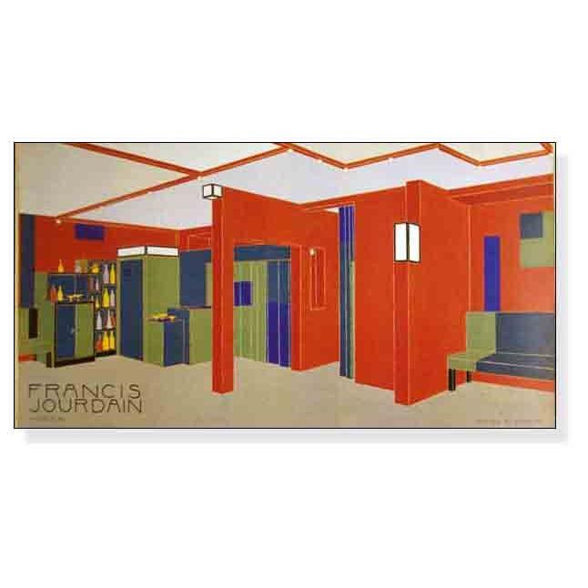 ポスター アート Interieur Villa Church 1927（フランシス ジュールダン） 額装品 アルミ製ベーシックフレーム_2