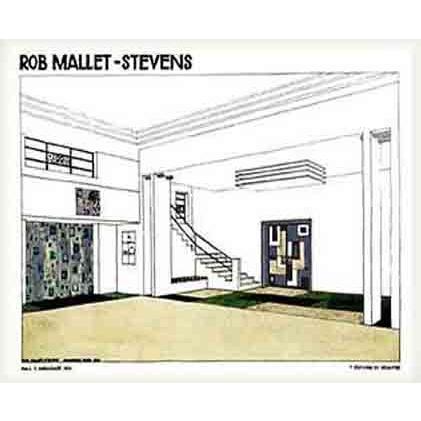 ポスター アート Hall d Ambassade 1924（マレット） 額装品 ウッド