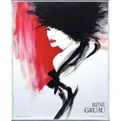 ポスター アート Femme de Dos（ルネ グリュオ） 額装品 アルミ製