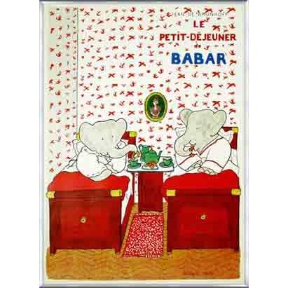 ポスター アート Le Petit Dejeuner Babar 1989年（ジャン ド
