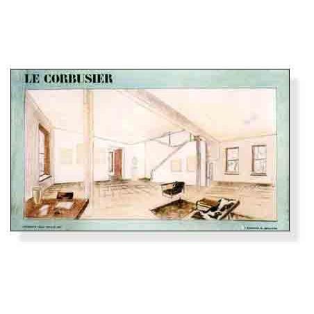 ポスター アート Interieur Villa Church 1927（ル コルビジェ） 額装