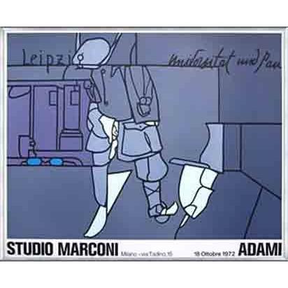 ポスター アート Leipzig Studio Marconi（ヴァレリオ・アダミ） 額装品 アルミ製ベーシックフレーム