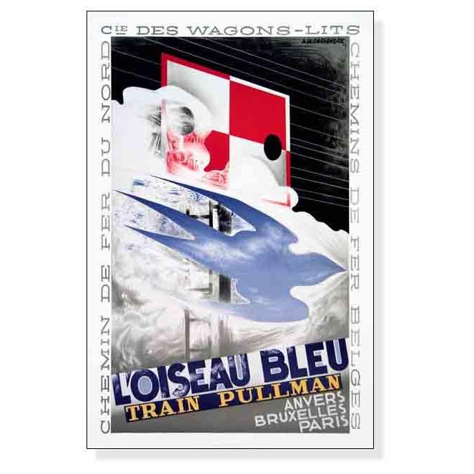 ポスター アート L'Oiseau Bleu 限定1000枚（アドルフ ムーロン カッサンドル） 額装品 アルミ製ハイグレードフレーム｜aziz｜03