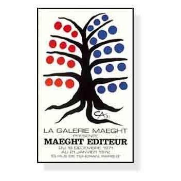 アート MAEGHT EDITEUR 1971（アレクサンダー カルダー） 【ゼラニウム】 額装品 アルミ製ハイグレードフレーム