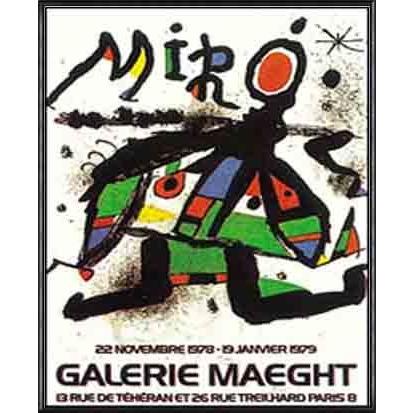 ポスター アート OEUVRES RECENTES 1983（ジョアン ミロ） 額装品 