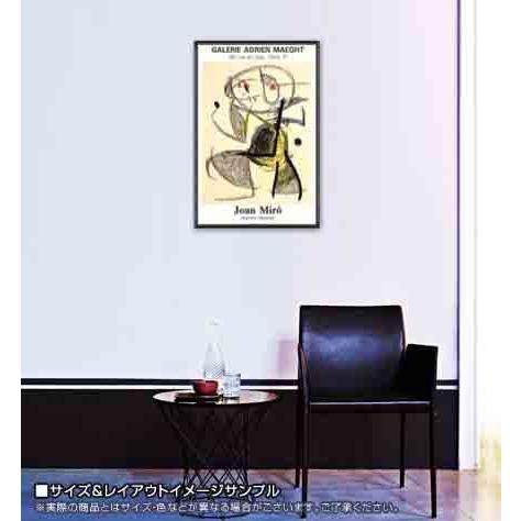 ポスター アート OEUVRES RECENTES 1983（ジョアン ミロ） 額装品 アルミ製ハイグレードフレーム_1