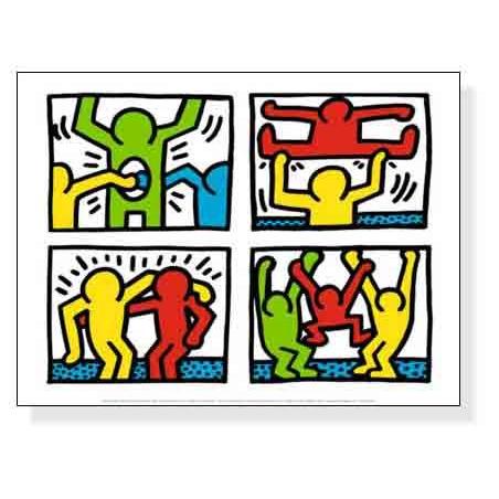 緊急入荷 キース・ヘリング Pop Shop Quad Keith Haring キース・ヘリング「Pop Shop Quad II」シルクスクリーン :: 絵画