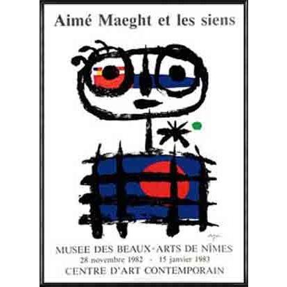 Aime Maeght Et Les Siens（ジョアン ミロ） 額装品 アルミ製ハイ 