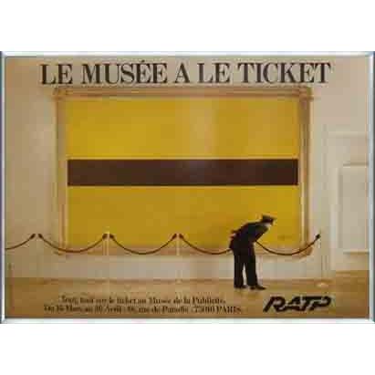 ポスター アート TICKET DE METRO（作者不明） 額装品 アルミ製ベーシックフレーム