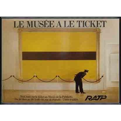 ポスター アート TICKET DE METRO（作者不明） 額装品 アルミ製ハイグレードフレーム