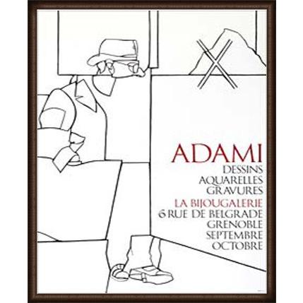 ポスター アート Grenoble（ヴァレリオ・アダミ） 額装品 ウッドハイ 