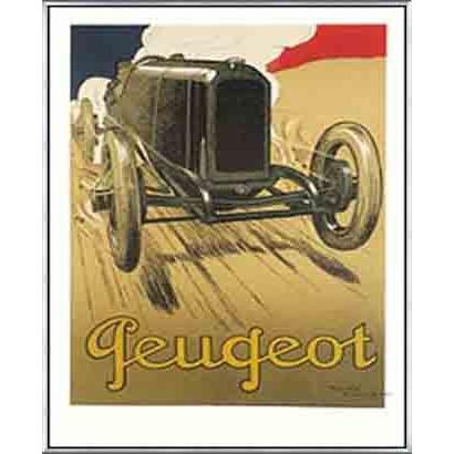 PEUGEOT】プジョー 布 アートポスター 1920年代 ヴィンテージ PEUGEOT