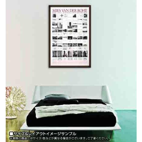 ポスター アート Bauten Und Entwurfe（ミース ファン デル ローエ） 額装品 ウッドハイグレードフレーム_1