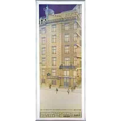 ポスター アート Postsparkasse Vienna（オットー ワーグナー） 額装品