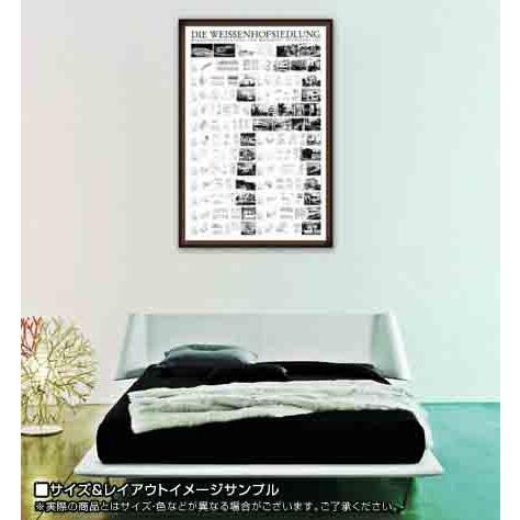 ポスター アート Die Weissenhofsiedlung（ミース ファン デル ローエ） 額装品 ウッドハイグレードフレーム_1