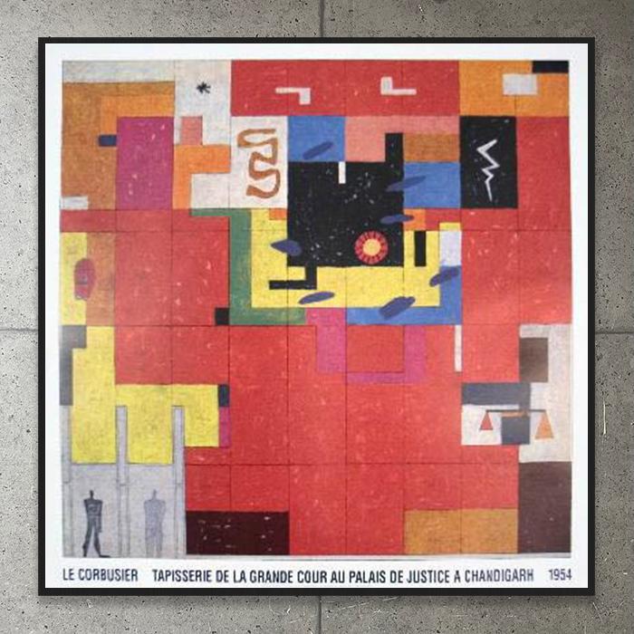 額装済/Wandteppich/ル コルビジェ/インテリア/ポスター/アート 額装済/Wandteppich Fur Chandigarh 1954（ル コルビジェ）/インテリア