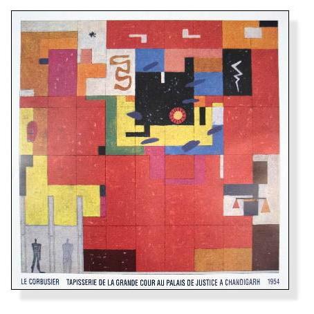 額装済/Wandteppich/ル コルビジェ/インテリア/ポスター/アート 額装済/Wandteppich Fur Chandigarh 1954（ル コルビジェ