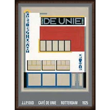 アートポスター ヤコーブス・ヨハネス・ピーター・アウト カフェ・デ・ユニ ポスター アート カフェ・デ・ユニ 1925（JJP アウト） 額装品
