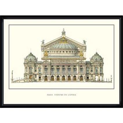 オペラ座 パリ（アーティスト不明） 額装品 ウッドハイグレードフレーム