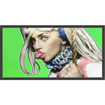 Lady Gaga art RAVE 2014 限定（レディー ガガ） 額装品 ウッドベーシックフレーム｜aziz