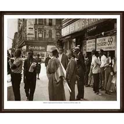 マルコム Ｘ Captain Joseph & Jesus Emmanuel 7th Avenue and 125th Street Harlem 1962（クリュタス スミス） 額装品 ウッドハイグレードフレーム｜aziz