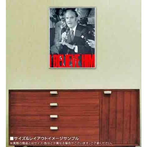 アート I believe Him（ダン フラヴィン） 額装品 【イエロー】 アルミ製ベーシックフレーム
